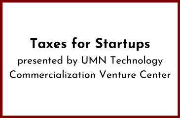 Taxes for Startups - A Webinar